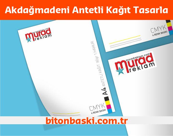 Akdağmadeni Antetli Kağıt Tasarla