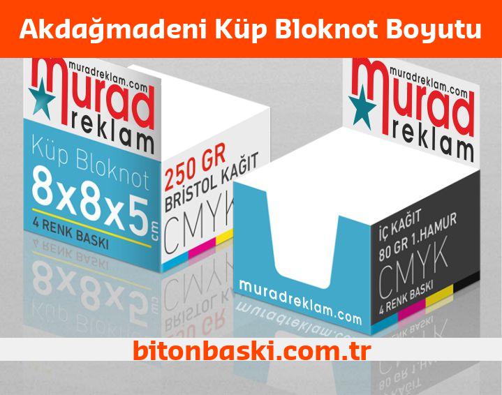 Akdağmadeni Küp Bloknot Boyutu
