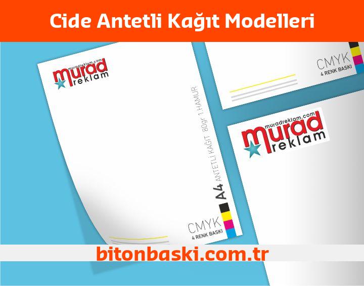 Cide Antetli Kağıt Modelleri
