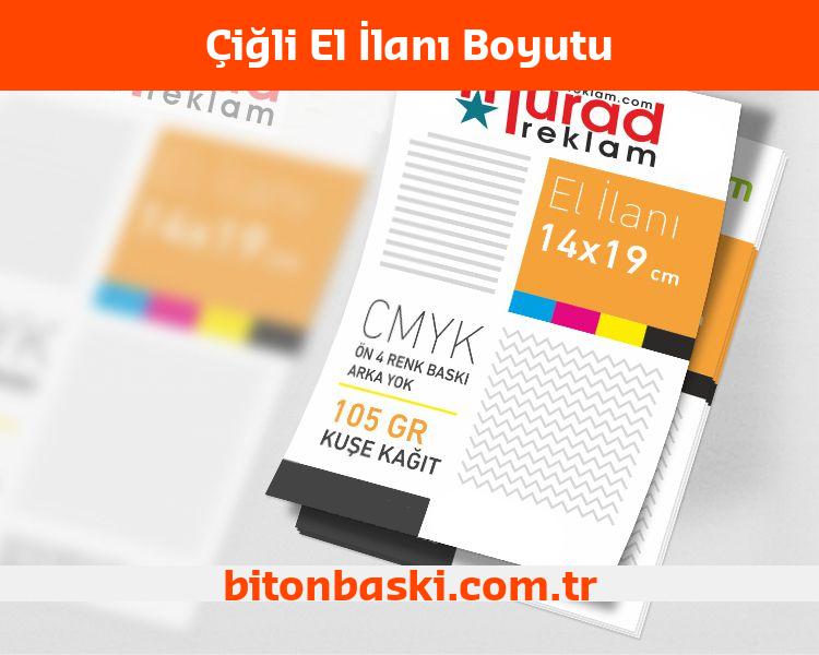 Çiğli El İlanı Boyutu
