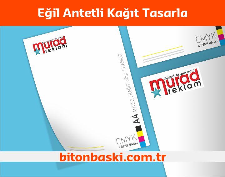Eğil Antetli Kağıt Tasarla