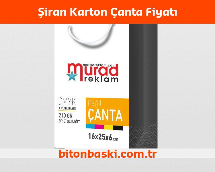 Şiran Karton Çanta Fiyatı